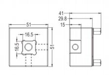 S15 square stainless steel holder for EDM