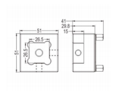 edm square stainless steel electrode holder